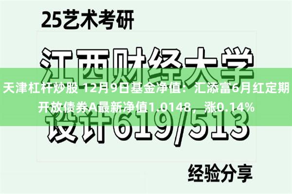 天津杠杆炒股 12月9日基金净值：汇添富6月红定期开放债券A最新净值1.0148，涨0.14%